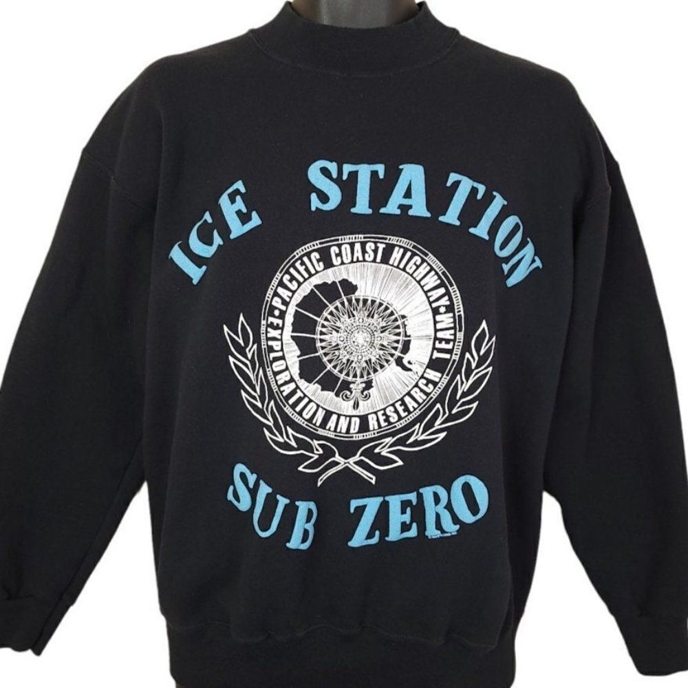 Antarctica Sub Zero Ice Station Sweatshirt Vintage 80s PCH Pacific Coast Highway